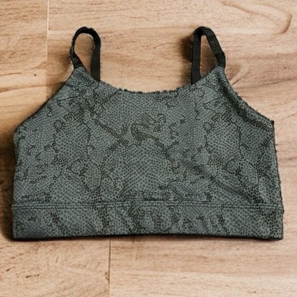 ALL FENIX Animal Print Sports Bra - Graphite - XS - Picture 1 of 11